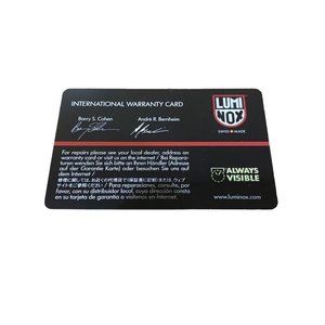 Luminox Watch International Warranty Guarantee Card Blank New Unfilled Card